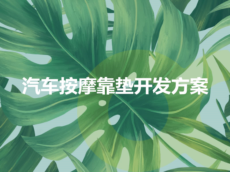 汽車按摩靠墊開發方案