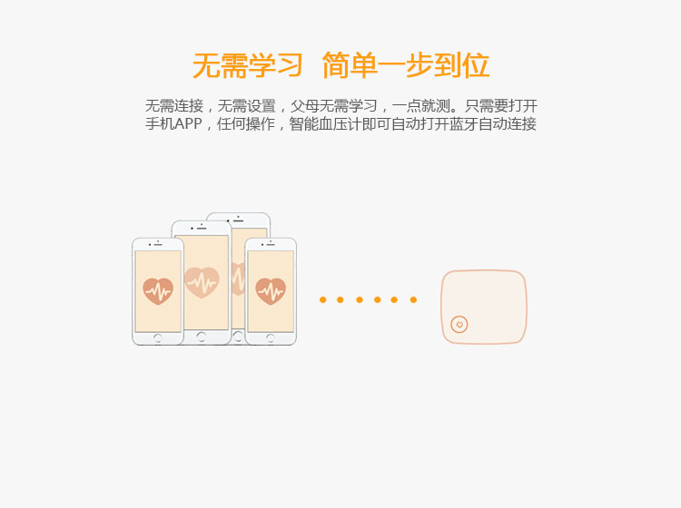 智能血壓計功能-無需學習，簡單一步到位