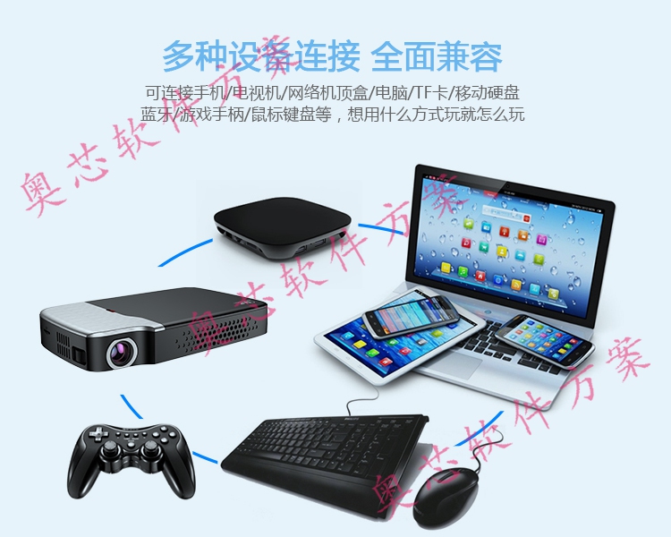 智能投影儀功能-多種設備連接，全面兼容